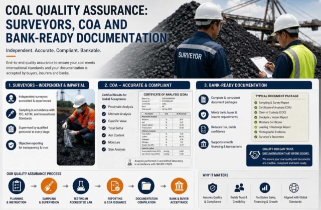 Coal Quality Assurance: Surveyors, COA and Bank-Ready Documentation
